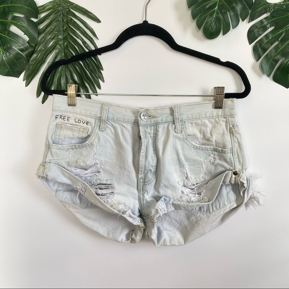 Free Love One teaspoon Bandits shorts